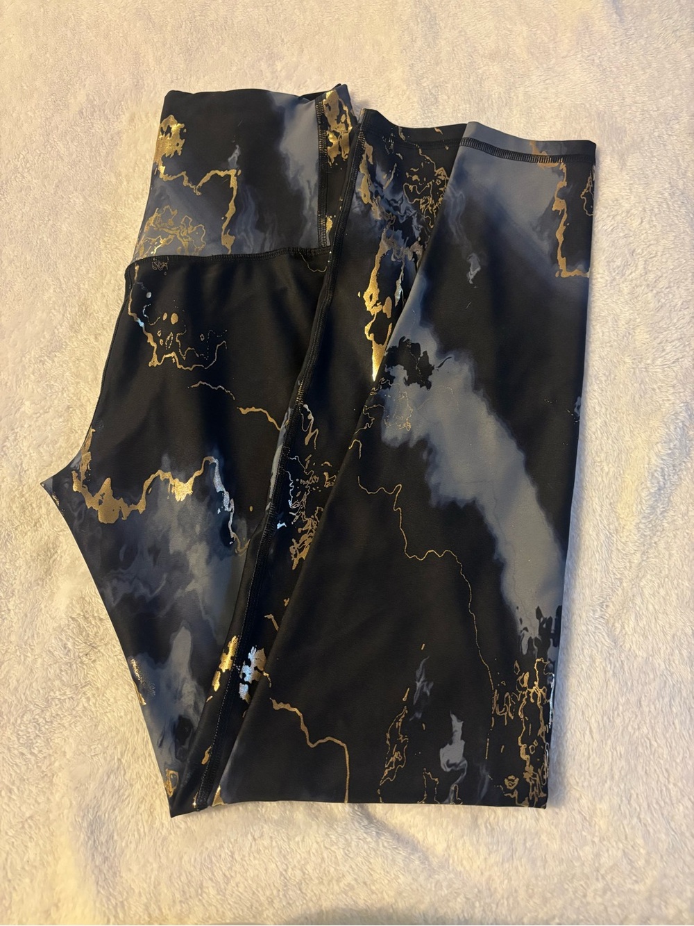 Old Navy PowerSoft Extra High-Rise  Gold Metallic Marble Leggings